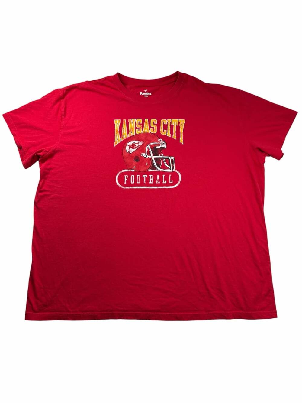 Kansas City Chiefs Fanatics NFL Football Helmet T Shirt Red Men’s 5XL